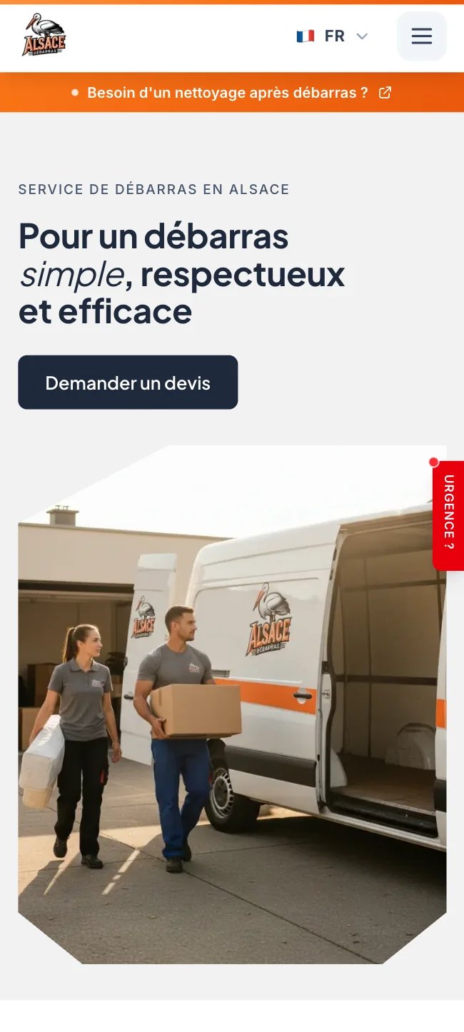 Aperçu mobile — Alsace Débarras