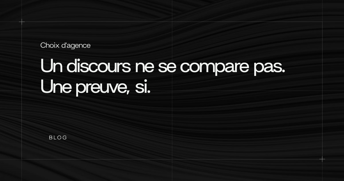 Un discours ne se compare pas. Une preuve, si.